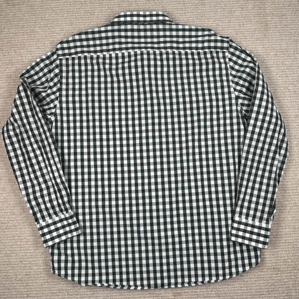 Untuckit Button Down Shirt Mens XXL Green White Gingham Preppy Classic Casual - Picture 4 of 13